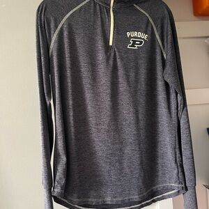 Colosseum Gray Purdue Quarter-Zip Athletic Material